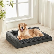 WINDRACING Orthopedic Dog Beds for Large Dogs 40x28 inch, L Shape Waterproof ...