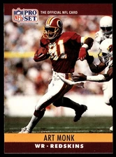 1990 Pro Set ART MONK #328 Washington Redskins