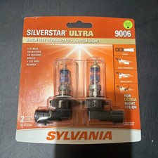 9006 Sylvania Silverstar Ultra Headlight Bulbs Bright New Genuine 2 Pack