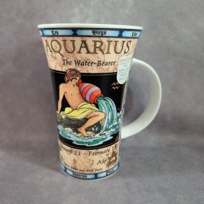 Vintage Dunoon Aquarius Zodiac Mug Jack Dadd Scotland 6  NOS Stoneware