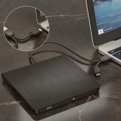 External Blu Ray DVD Drive Burner, USB 3.0 and Type-C Optical Slim Bluray CD
