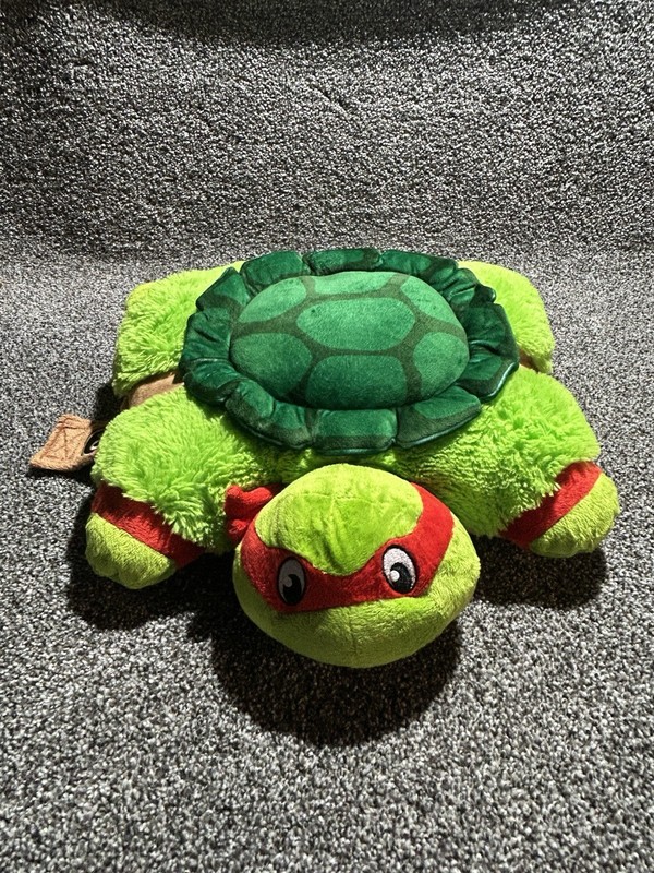 Nickelodeon Raphael TMNT Turtle Plush Pillow Pet 17in Polyester 2023