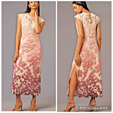 NWT Anthropologie Let Me Be Sheer LINED TULLE VELVET CUTWORK Midi Slip Dress S