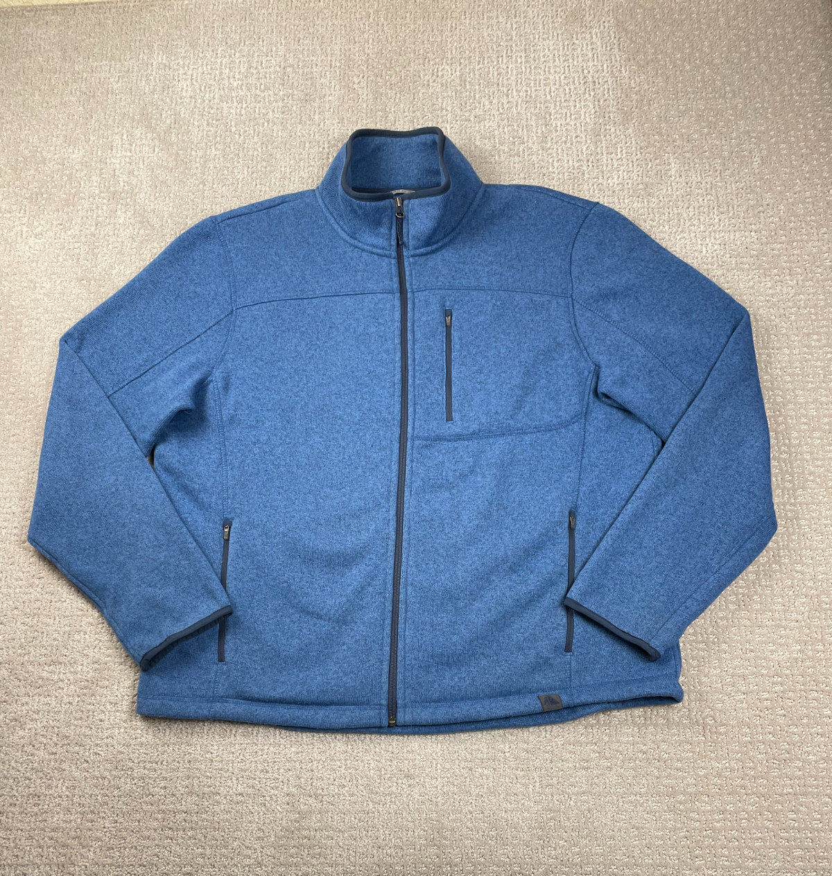 LL Bean Jacket Men XL Regular Blue Slightly Fitted Fleece Full Zip Outdoors Gorp