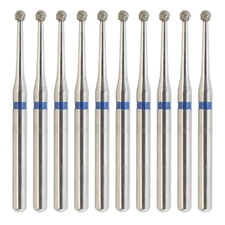 Dental Long Round Ball Burs 801L/012M Surgical Diamond Bur Friction Grip FG 22mm