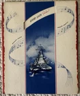 Unused WW2 WWII Navy Patriotic Military Sailor Ship Vtg Greeting Card 1940s