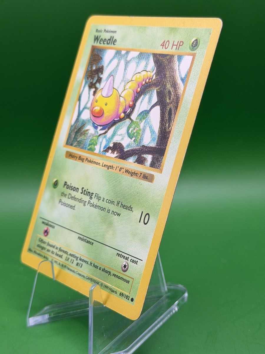 Pokemon Weedle 69/102 Base Set Shadowless Common WOTC Vintage | eBay