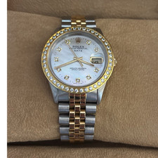 Rolex 15233 Diamond Bezel Jubilee Two-Tone Automatic Wristwatch Date Indicator