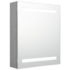 LED Bathroom Mirror Cabinet Washroom Wall Cabinet Storage Vanity Unit vidaXL