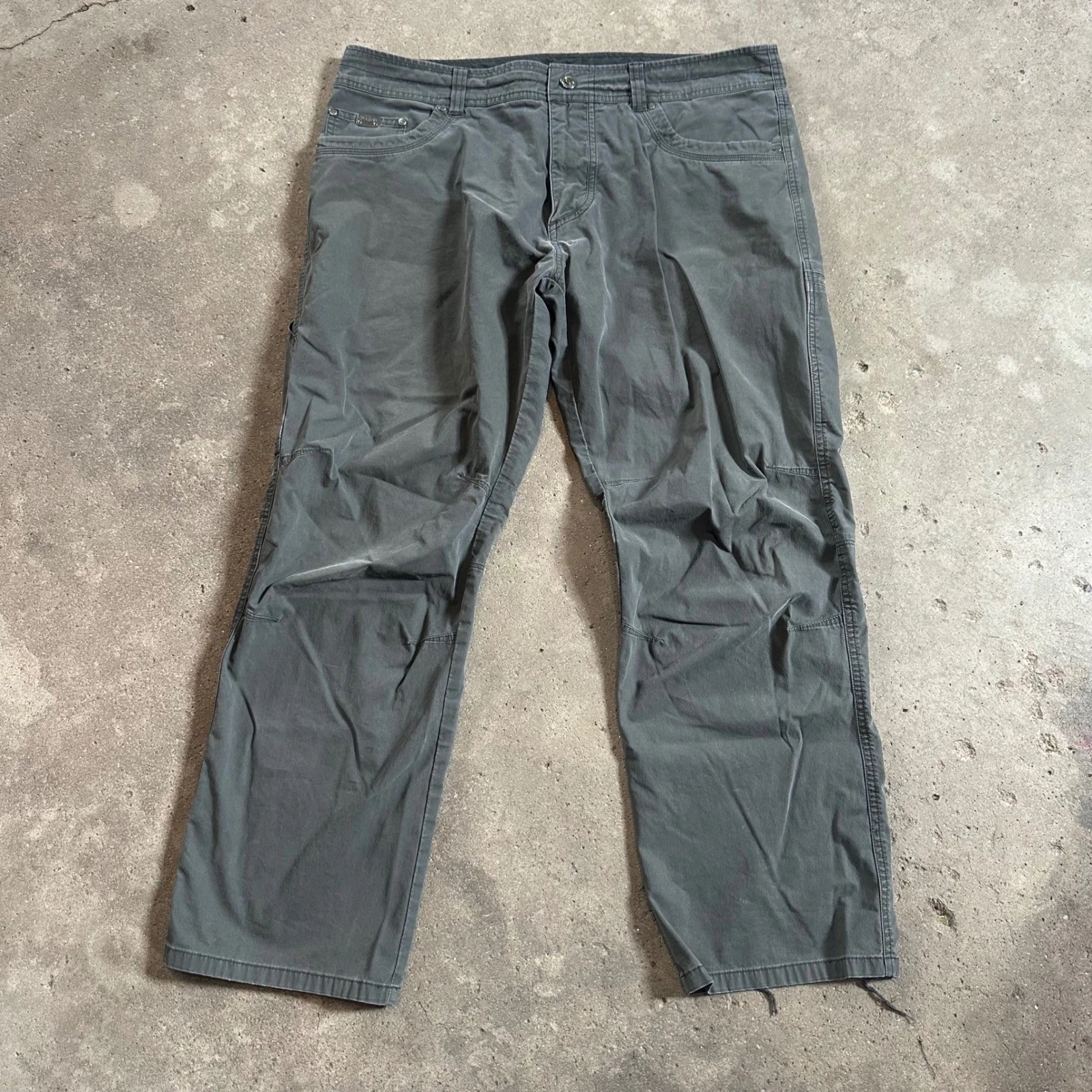 Kuhl Revolvr Pants Mens 38x30 Gray Vintage Patina Dye Uberkuhl Stretch Hiking