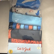 Cat Jack Boys Boxer Briefs Underwear 7 Pack Size XL 14 Multicolor Cotton