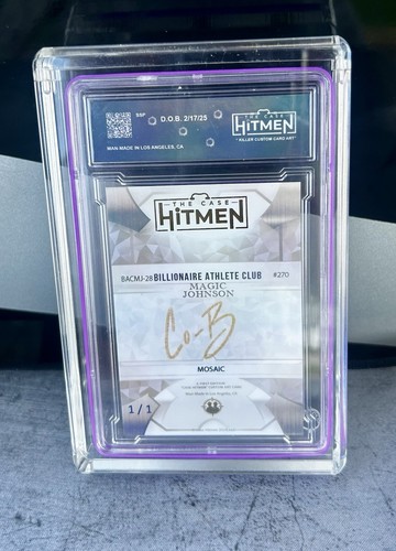 The Case Hitmen 1/1 Billionaire Athlete Club Magic Johnson Auto, Mosaic Variant! - Picture 2 of 6