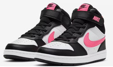 Youth Nike Court Borough Mid 2 Sneaker Size 5.5 Y Black/ Pink