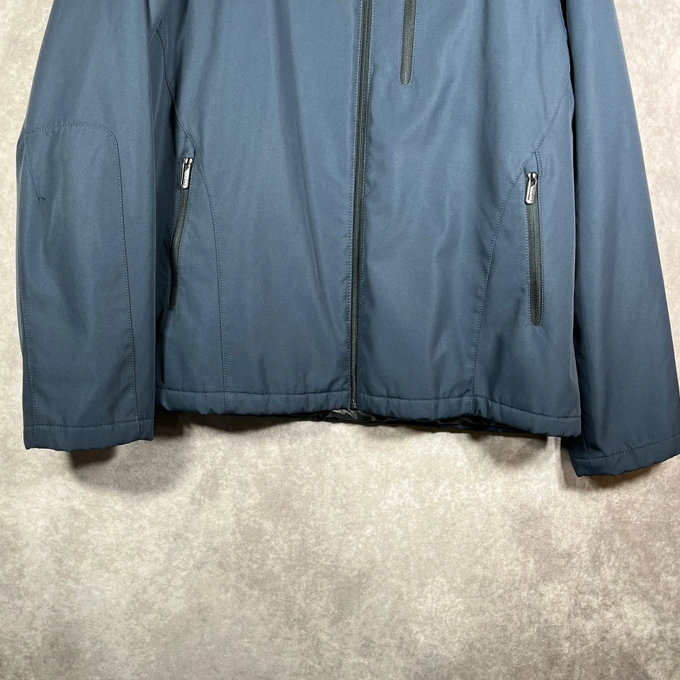 T Tech By Tumi Jacket Men XL Navy Blue Quilted Full Zip Outdoor Lined Soft Shell - Image 3 of 4