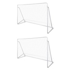 2x Filet de But de Football Acier Filet de Cage de Football Jardin vidaXL