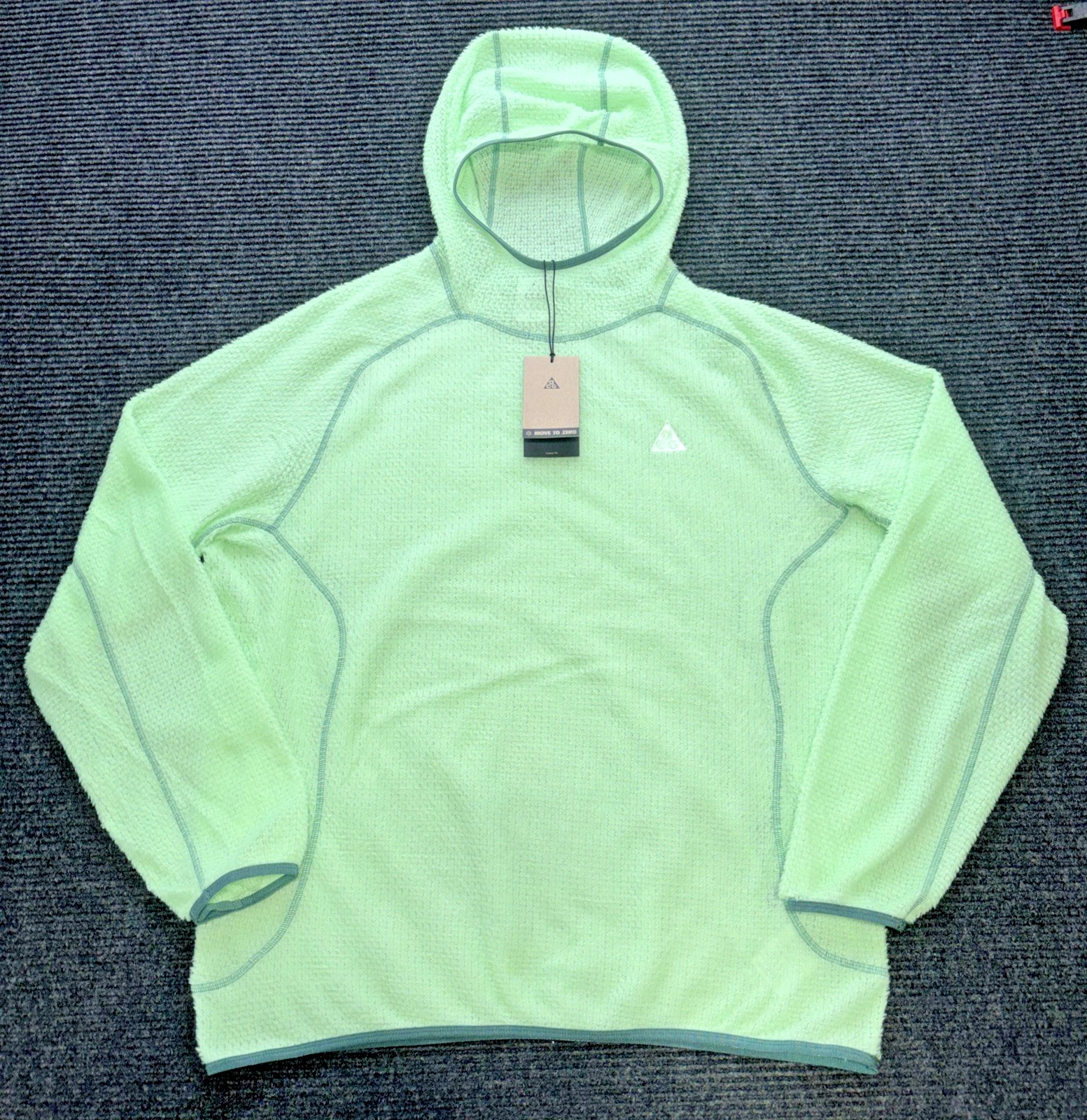 Nike Men’s XL ACG Wolf Lichen Mid Layer Top Hoodie Vapor Green DV9426-376 NWT