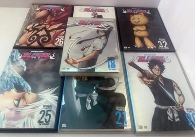 BLEACH Uncut DVD Lot of 7 Volumes w/ Patch Shonen Jump Vol 18,20,21,25,26.31,32