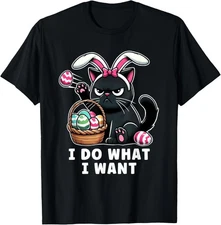 Easter Cat Easter Basket Stuffers Men Women Husband Adults T-Shirt