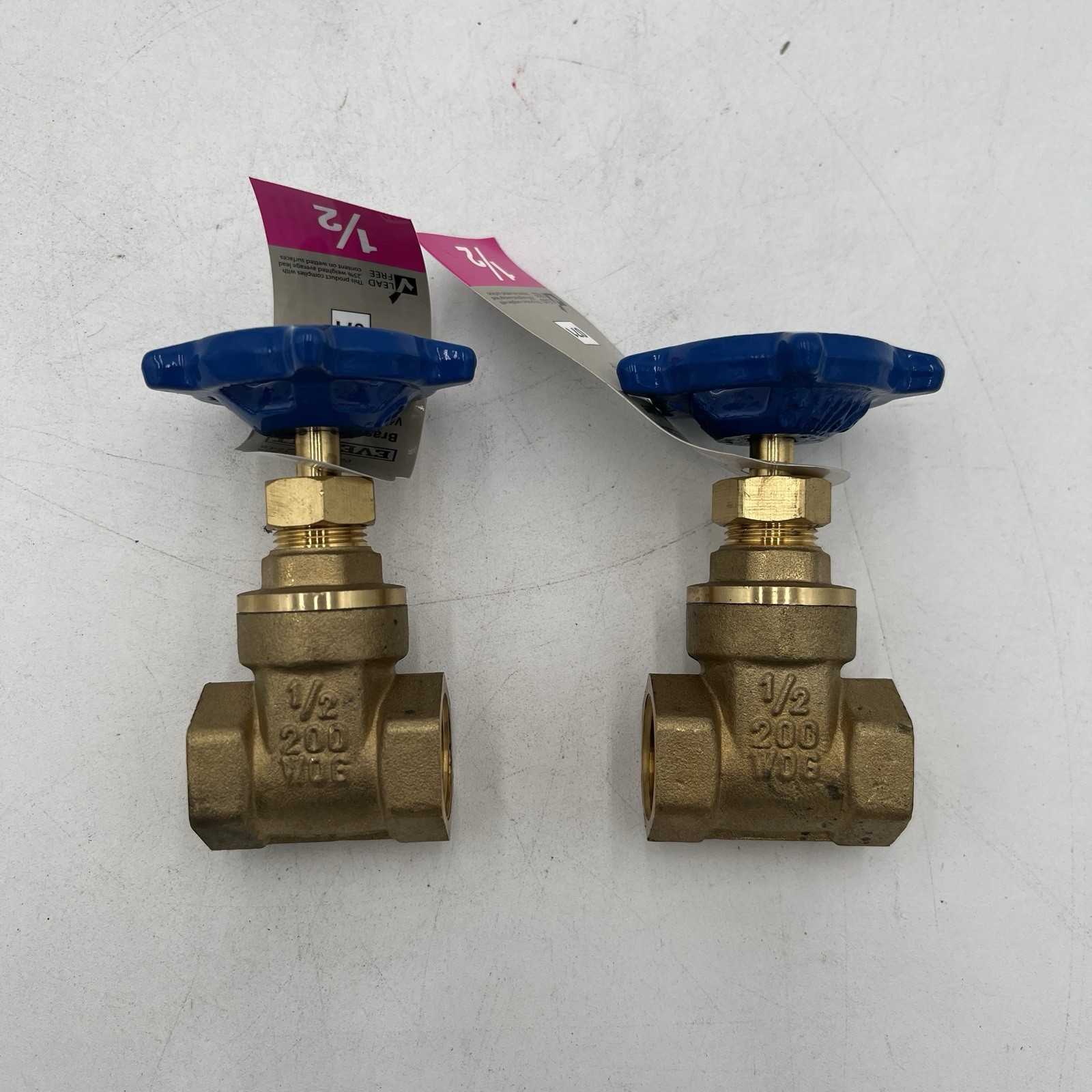BRAND NEW!! 2 Pack Everbilt Gate Water Valve Forged Brass 1/2" 170-2-12-EB