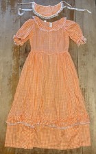 Vintage prairie dress orange