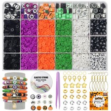 WANSPOPORTS 3200+ piezas Cuentas de Arcilla Polimérica Dijes Amistad Pulsera Collar