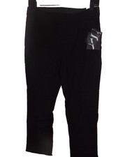 Simply Vera Womens Tech Twill Trouser Size 6 Short Black Fly Front Stretch Rayon