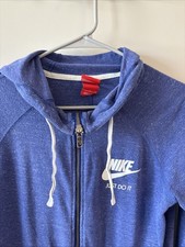 Nike Lightweight Hoodie Sweatshirt Purple Women's S Zip Up Red Tag Cotton Blend