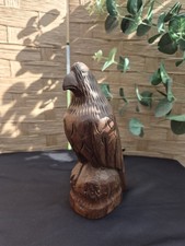Vintage Hand Carved Wooden Eagle Ironwood Sculpture