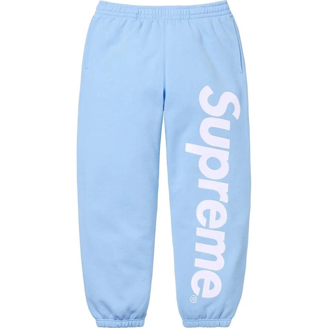 Pantalon de survêtement neuf 24AW 25 neuf SUPREME SUPREME SATIN APPLIQUE LÉGER B