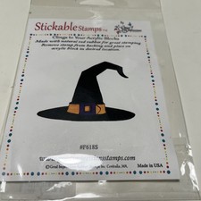 Great Impressions WITCH HAT Halloween F618S Stickable Stamps Rubber Cling NEW