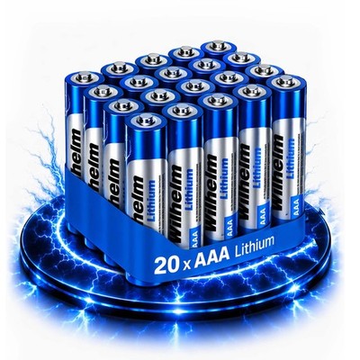 20 Wilhelm LITHIUM AAA / Mikro Lithium Batterien im Shrink LR03, FR03, L92