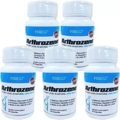 5 pack Fisico Arthrozene Natural Joint Health Supplement 30 Capsules Exp 12/26