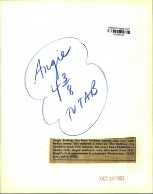 1983 Press Photo Angie Bolling, New Orleans Actress for "The Catlins" - Picture 2 of 2