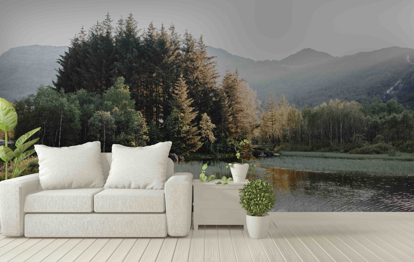 3D Mountains Forests Rivers Landscape Wall Murals Wallpaper Murals Wall Sticker