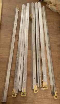 1,2m Aluminium Treppennasenkante Verkleidung Stufen Nase Antirutsch Kanten Nosings X 8