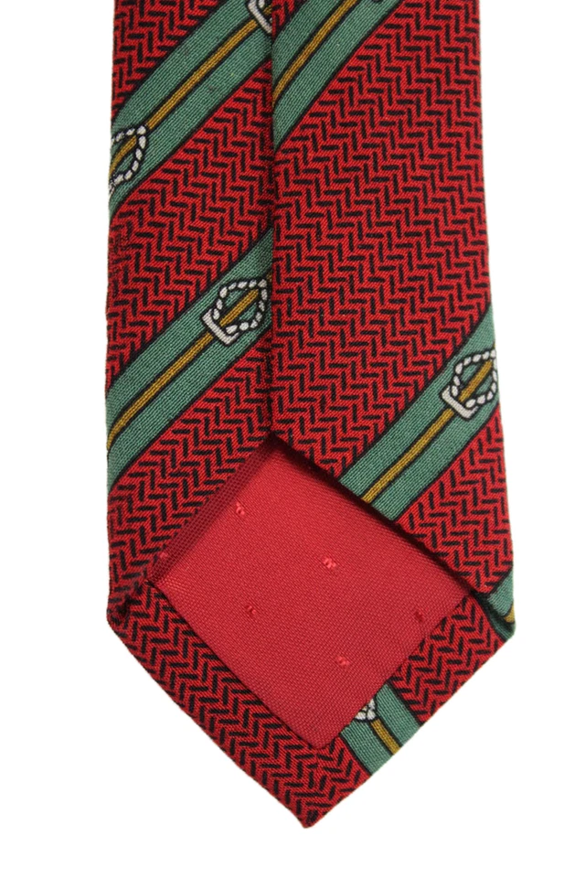 Corbata de cuello Celine clásica de seda con estampado geométrico a rayas talla única para hombre Foto 3 de 4