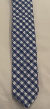Crewcuts Neck tie Boys 52  Blue White Check Gingham Cotton Sizes 8-16