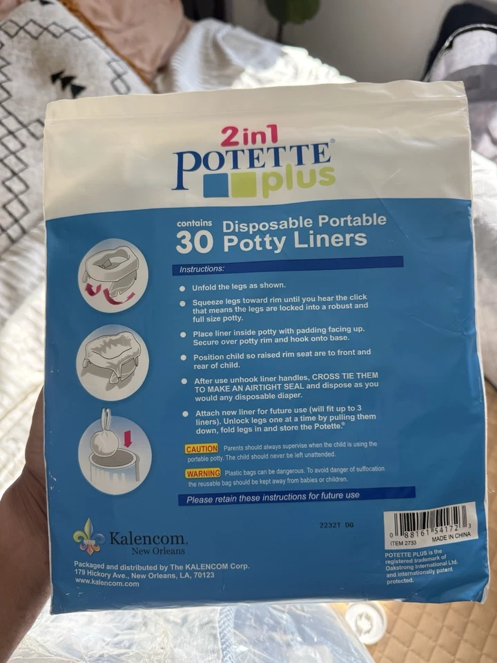 Kalencom 2 in 1 Potette Plus Disposable Portable Potty Liners, 30-pack Toilet - Image 2 of 2