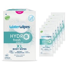 WaterWipes HydroFresh Refresh Wipes, 108 Count, XL Body Cleaning Wipes
