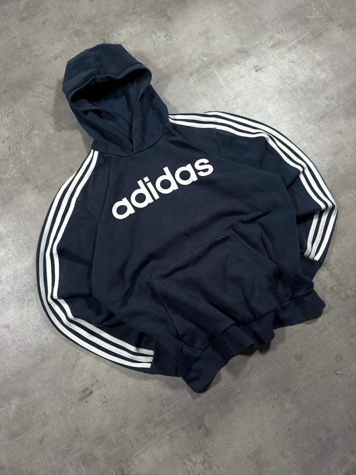 adidas Hoodie mit Logo Print in navy - Bild 3 von 4