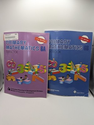 Singapore Math 6th Grade Workbooks Textbook Homeschool Curriculum 6A 6B US Ed