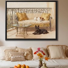 Watercolor Dog Print Jack Russell Terrier Canvas Living Room Decor Animal Art
