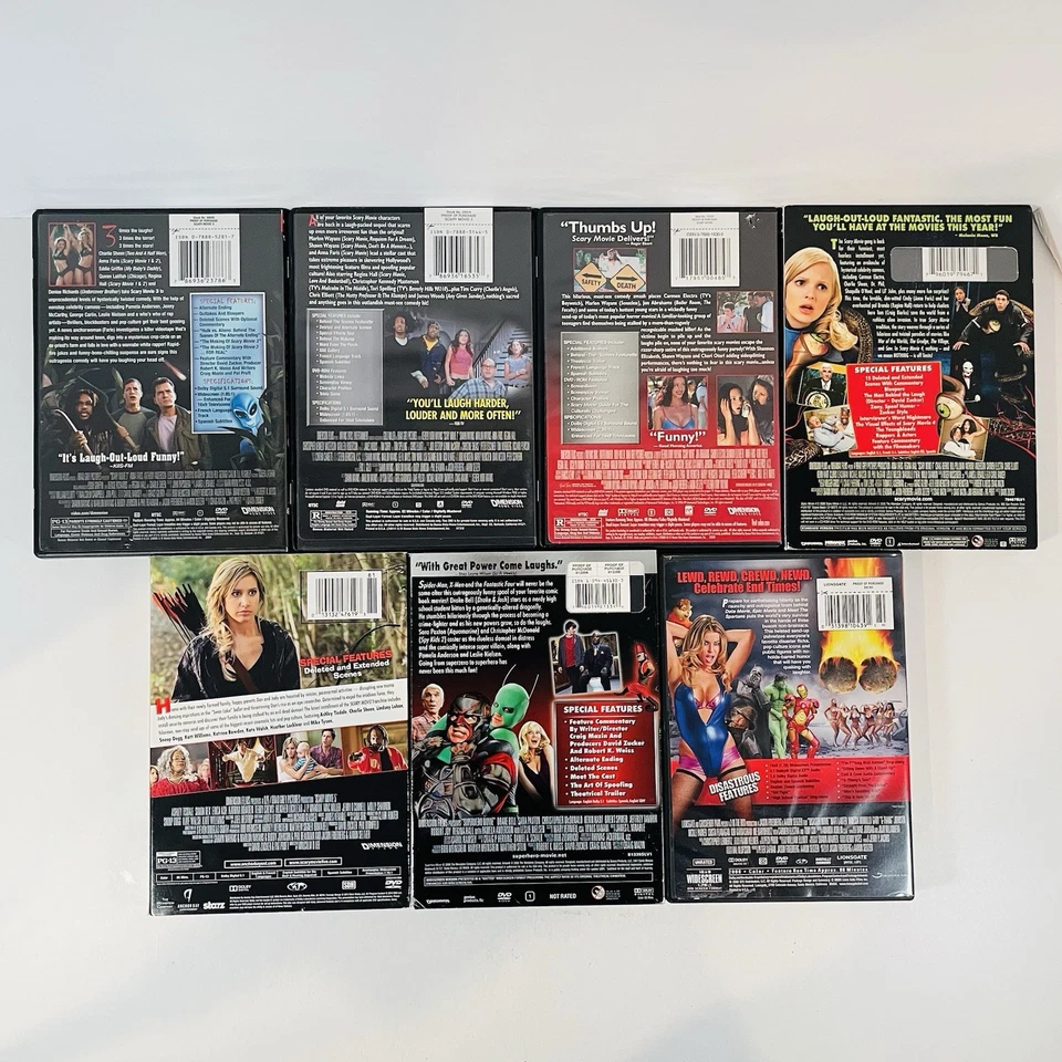 Scary Movie 1-5 DVD Lot: 1, 2, 3, 4, & 5 + Superhero Movie + Disaster Movie - image 2 of 4