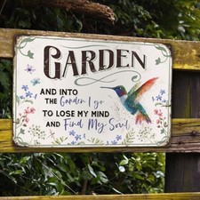 Welcome To Our Garden Tin Metal Sign Garden Welcome Gardening 8x12