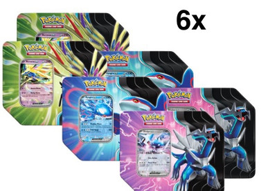 Pokemon TCG Azure Legends Tins FACTORY SEALED CASE 6 Tin Case New