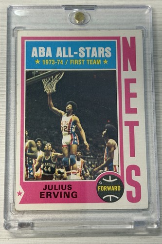 Julius Erving #200 1974 Topps card