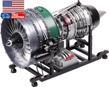 Jet Engine Model Kit Twin-Spool Turbofan Engine Model Kit That Works Metal Asse