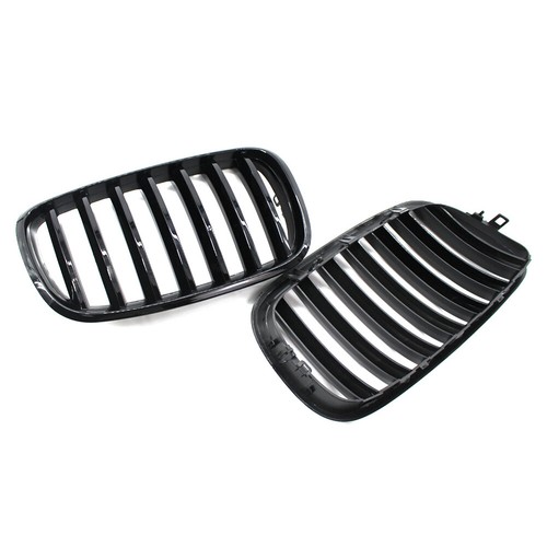 Gloss Black Front Kidney Grill Grille Fit BMW X5 X6 E70 E71 2007-2013 2008 09 10 - Picture 8 of 9