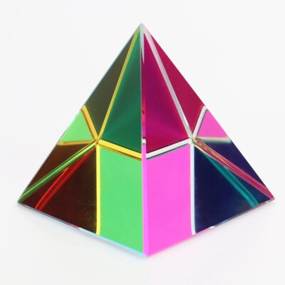 Hot Optical Prism Pyramid Beautiful Decorations 50mm Christmas Cmy Cube Gift