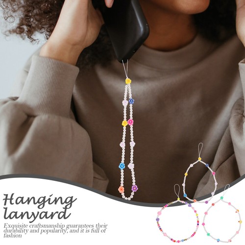 3 Pcs Pearl Phone Chain Beaded Phone Wrist Strap Phone Decoration - 第 12/12 張圖片